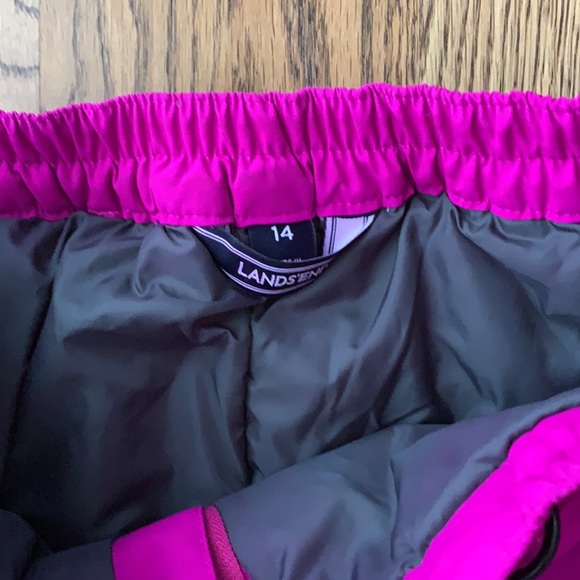 Landsend reinforced-knee fusia snow pants - Picture 4 of 5